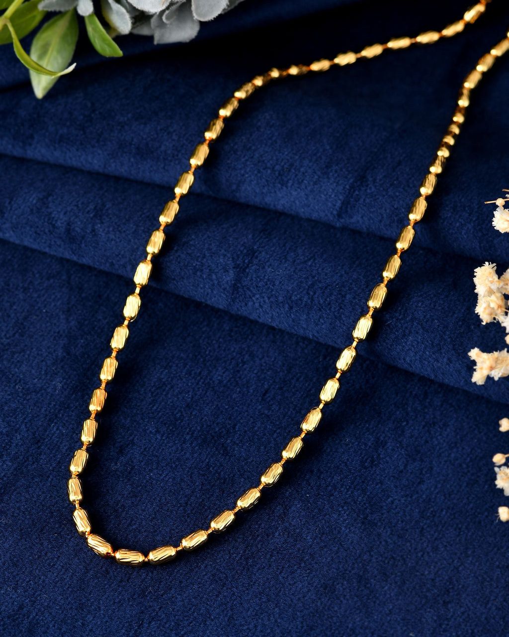 VOJ Gold Polished Designer Stainless Steel Chain For Men - Distacart