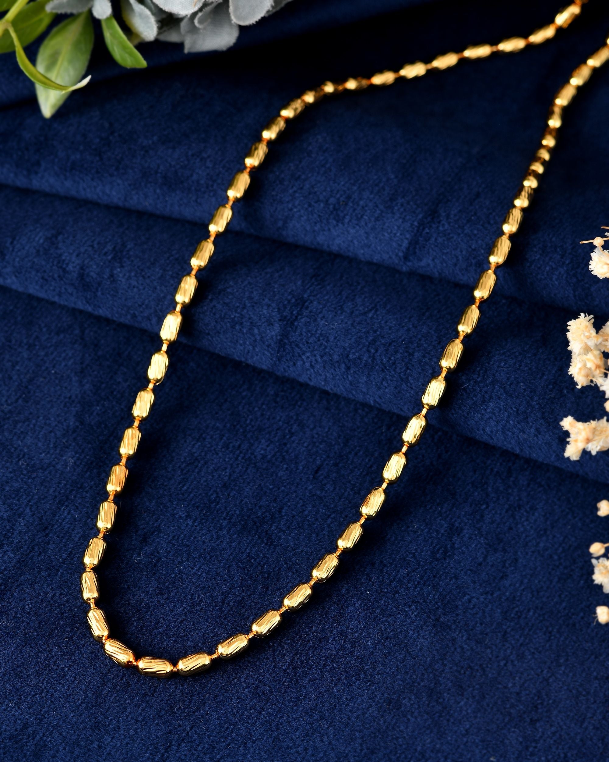 VOJ Gold Polished Designer Stainless Steel Chain For Men - Distacart