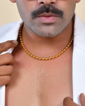 VOJ Gold Polished Ball Shaped Elegant Chain For Men - Distacart