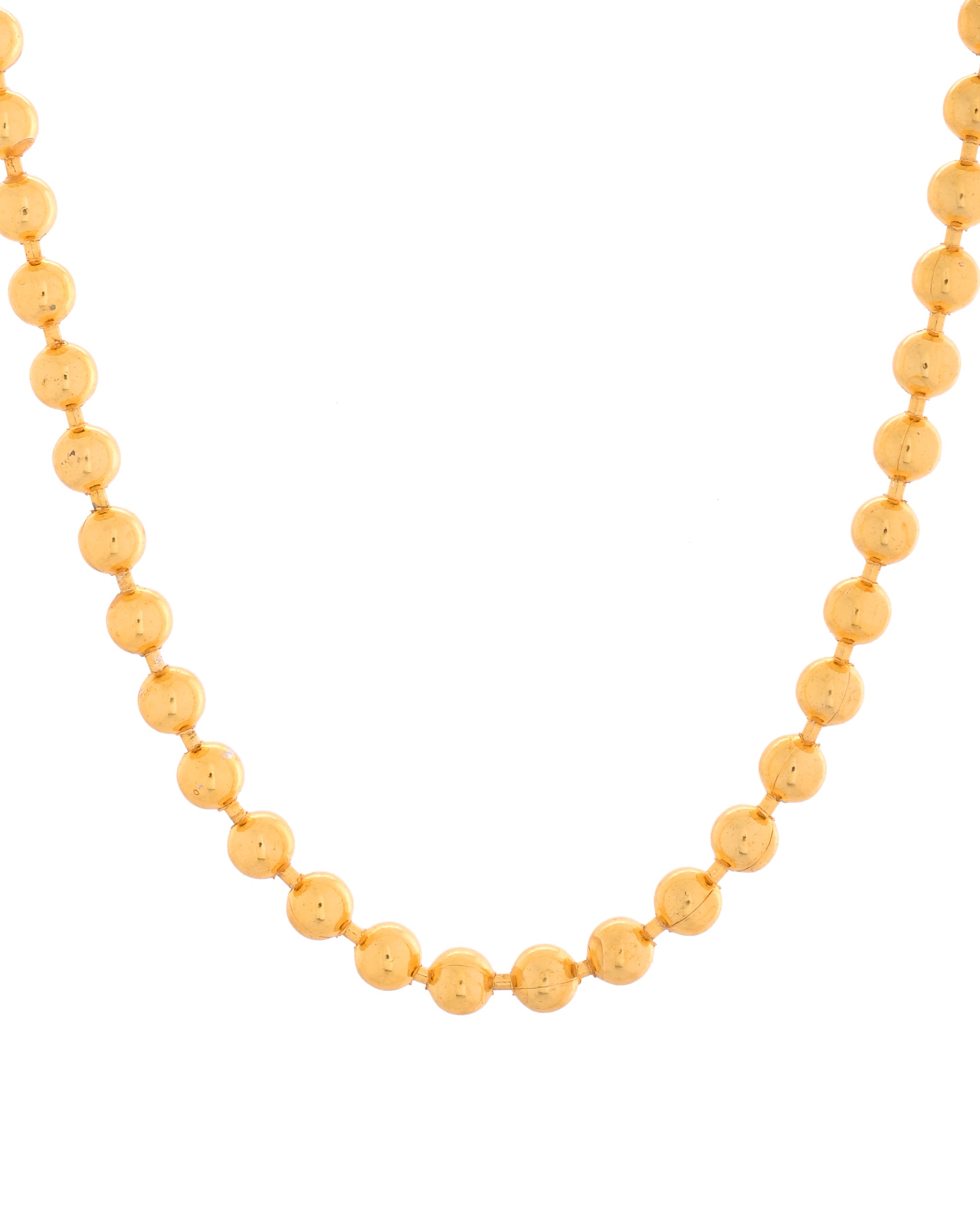 VOJ Gold Polished Ball Shaped Elegant Chain For Men - Distacart