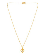 VOJ Gold Polished Chain With Heart Shaped Pendant - Distacart