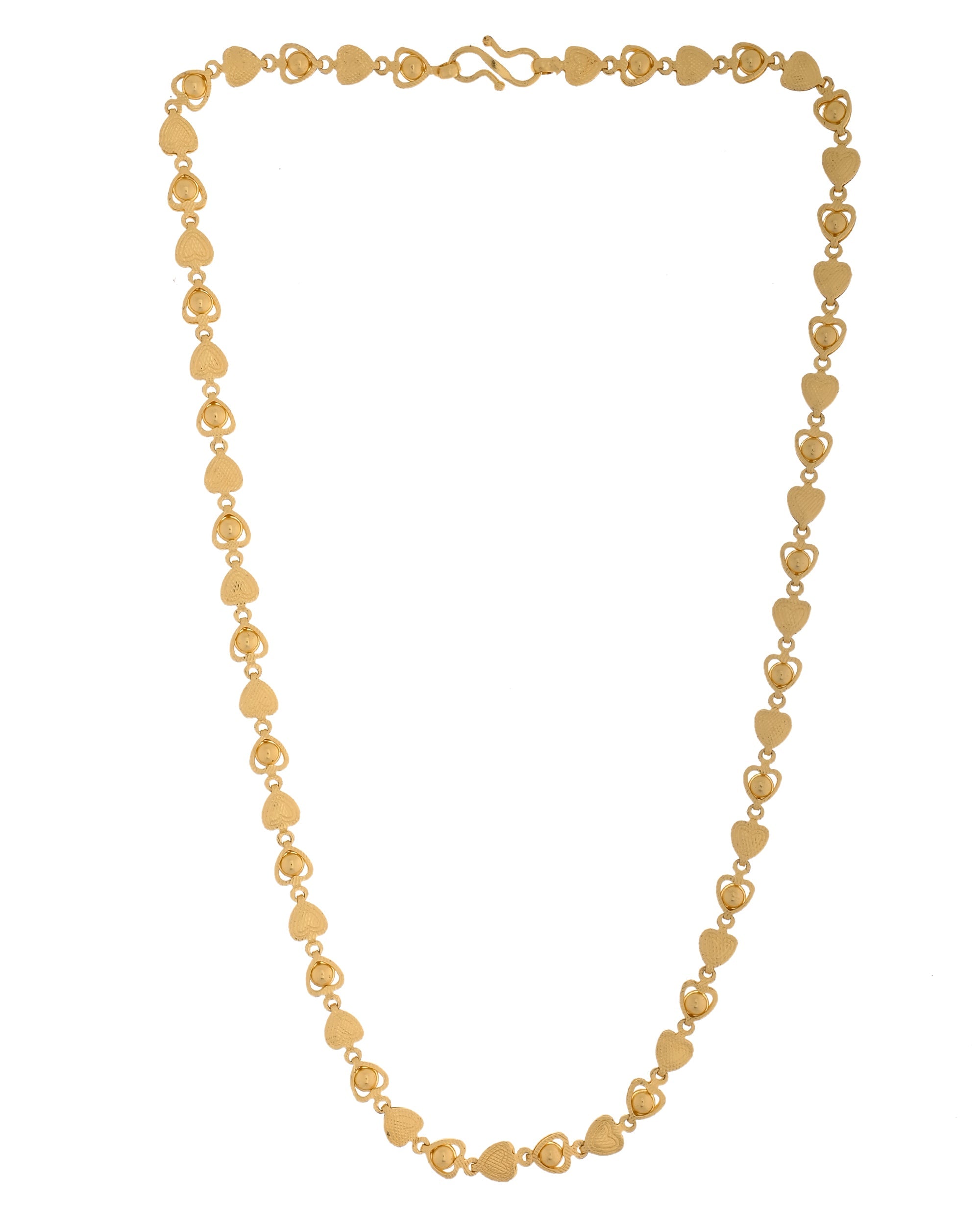 VOJ Women Gold Polished Heart Shaped Chain - Distacart