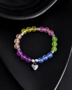 VOJ Multi Colour Beaded Elasticated Bracelet - Distacart