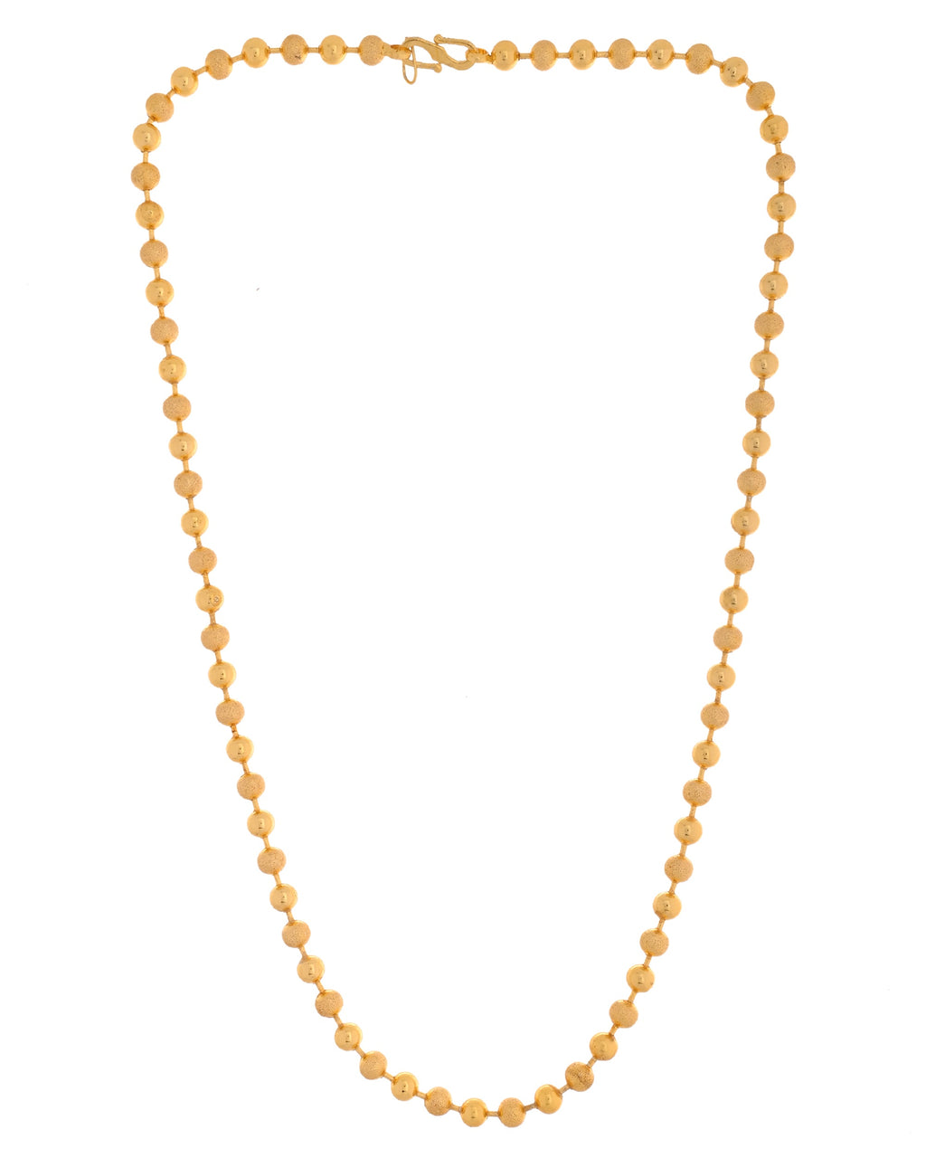 VOJ Men Gold Polished Ball Studded Elegant Chain - Distacart