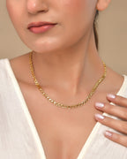 VOJ Gold Polished Designer Stainless Steel Chain For Women - Distacart