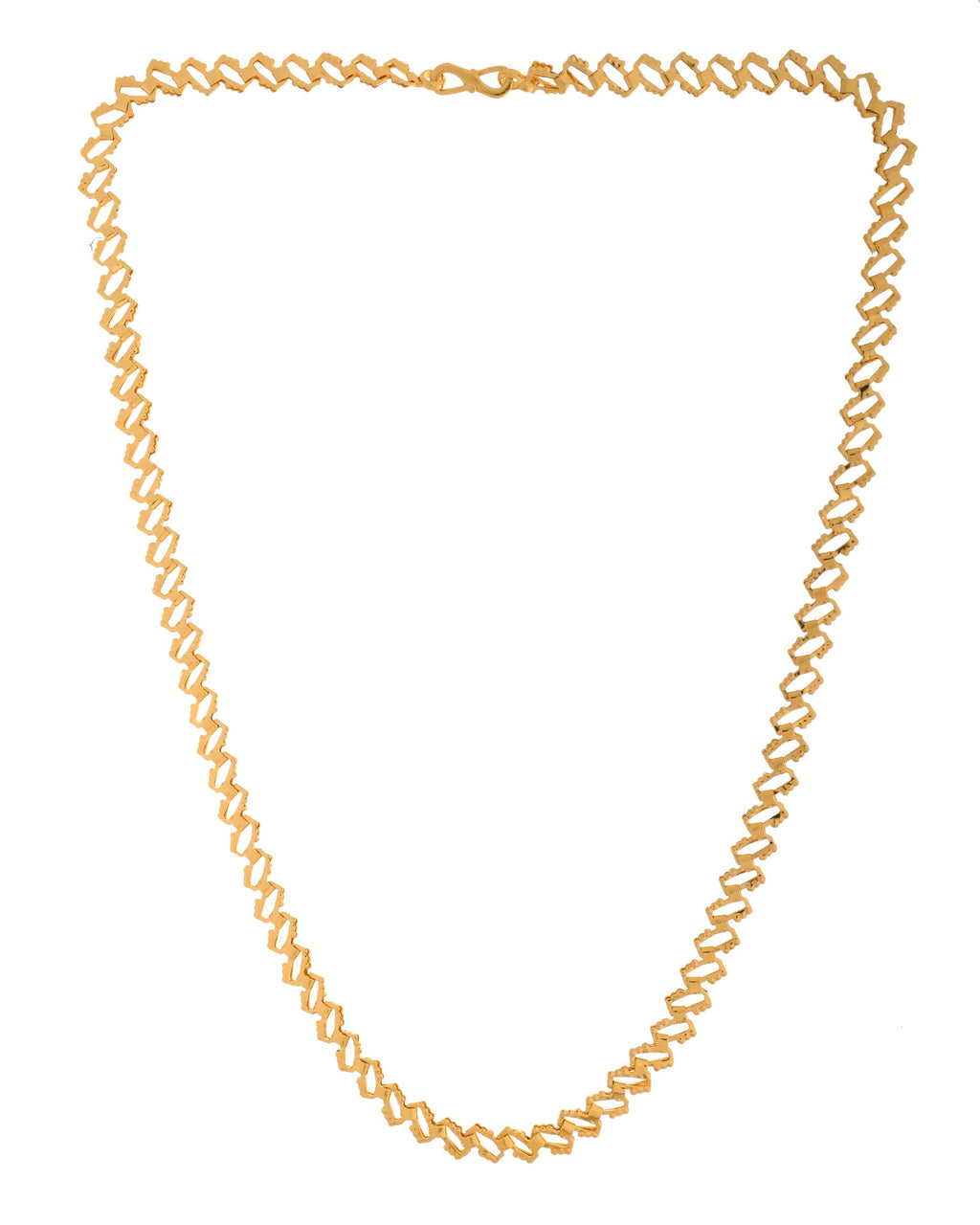 VOJ Gold Polished Designer Stainless Steel Chain For Women - Distacart