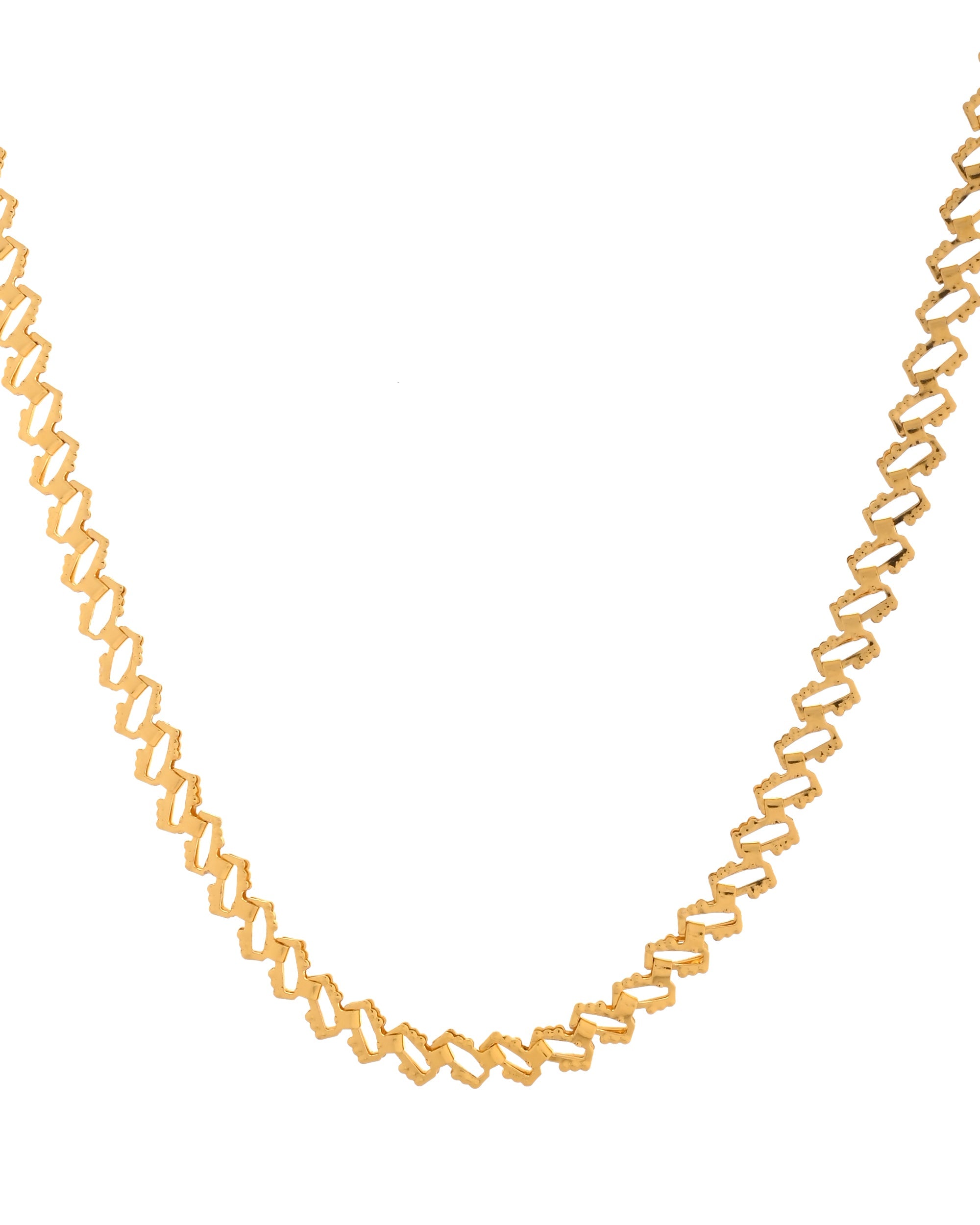 VOJ Gold Polished Designer Stainless Steel Chain For Women - Distacart