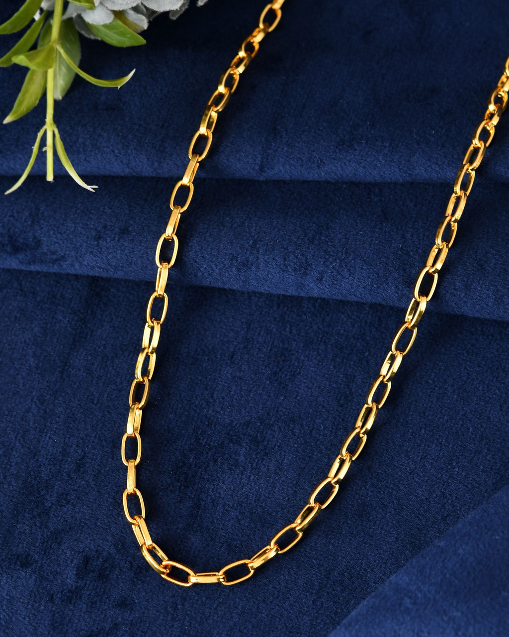VOJ Gold Polished Stainless Steel Linked Chain For Men - Distacart
