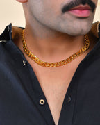 VOJ Gold Polished Stainless Steel Thick Linked Chain - Distacart