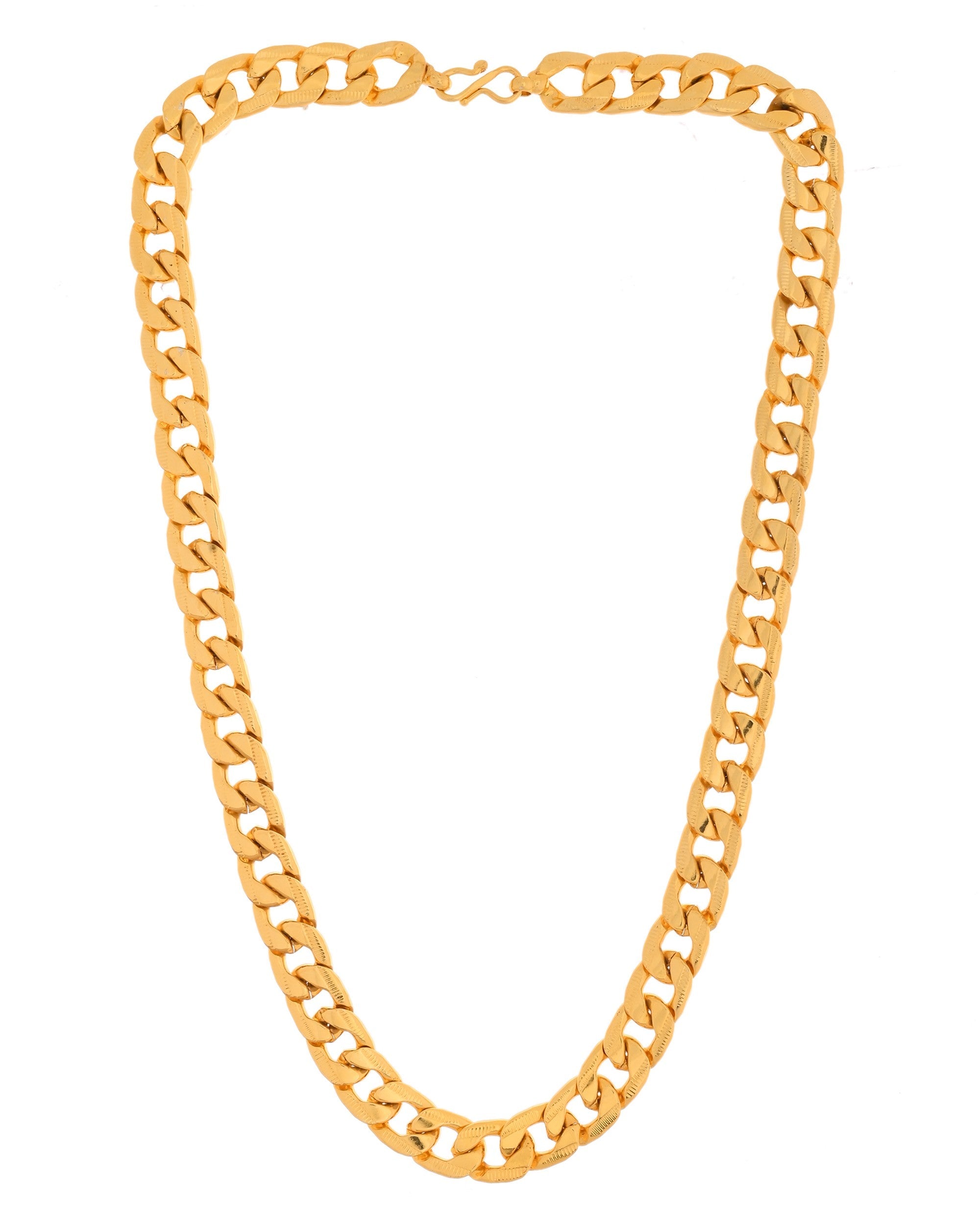 VOJ Gold Polished Stainless Steel Thick Linked Chain - Distacart