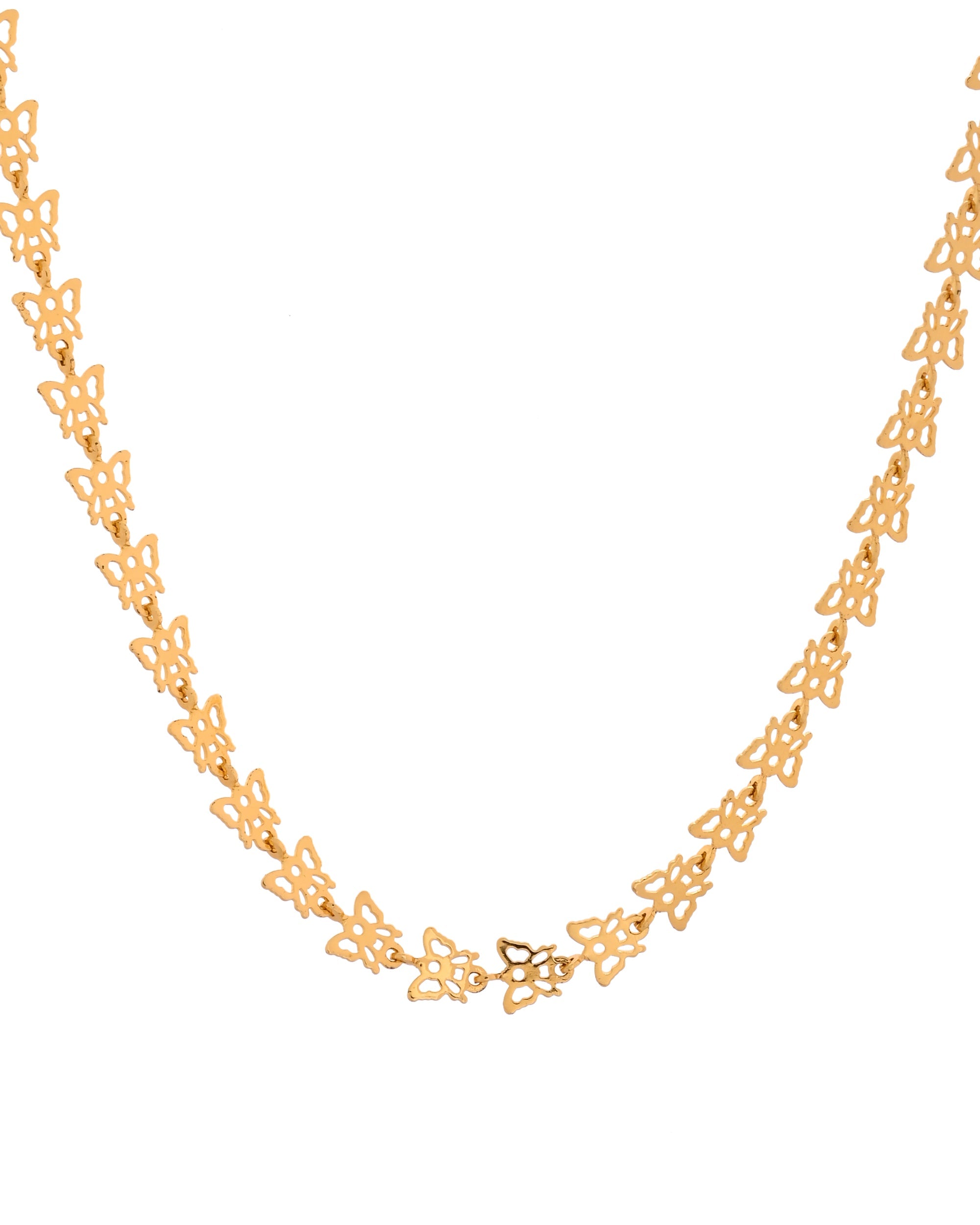 VOJ Gold Polished Stylish Butterfly Shaped Chain - Distacart