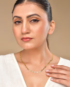 VOJ Gold Polished Oval Shaped Minimal Chain For Women - Distacart
