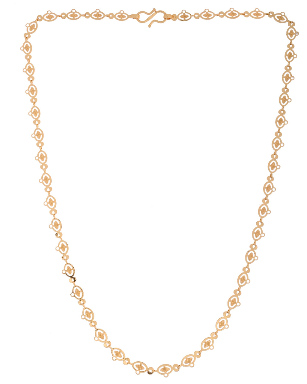 VOJ Gold Polished Oval Shaped Minimal Chain For Women - Distacart