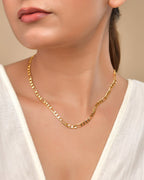 VOJ Gold Polished Minimal Linked Chain For Women - Distacart