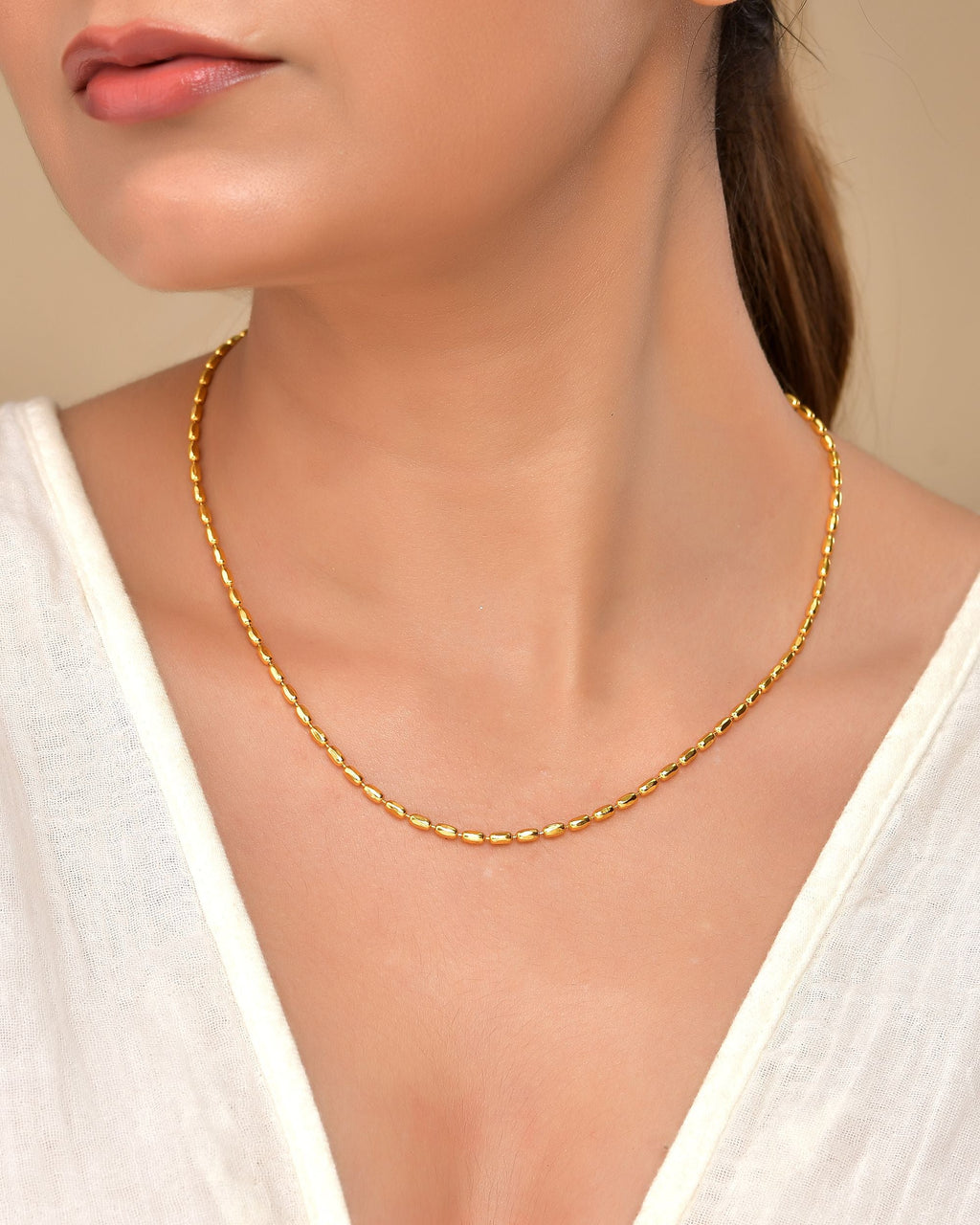 VOJ Gold Polished Stainless Steel Classic Chain - Distacart