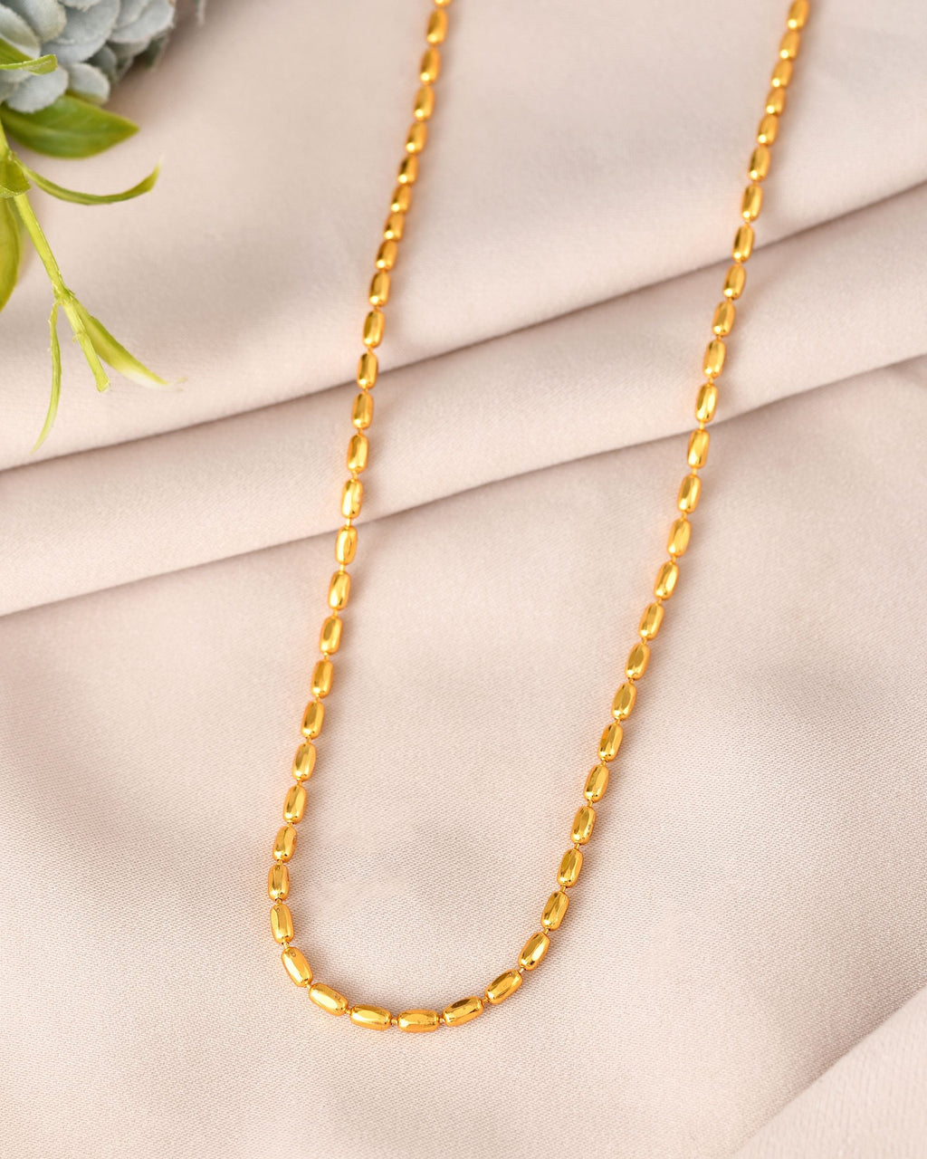 VOJ Gold Polished Stainless Steel Classic Chain - Distacart