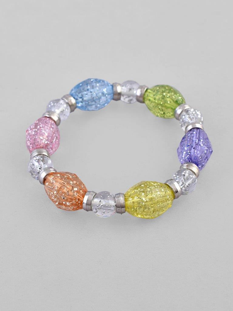 VOJ Multi Colour Beaded Elasticated Bracelet - Distacart
