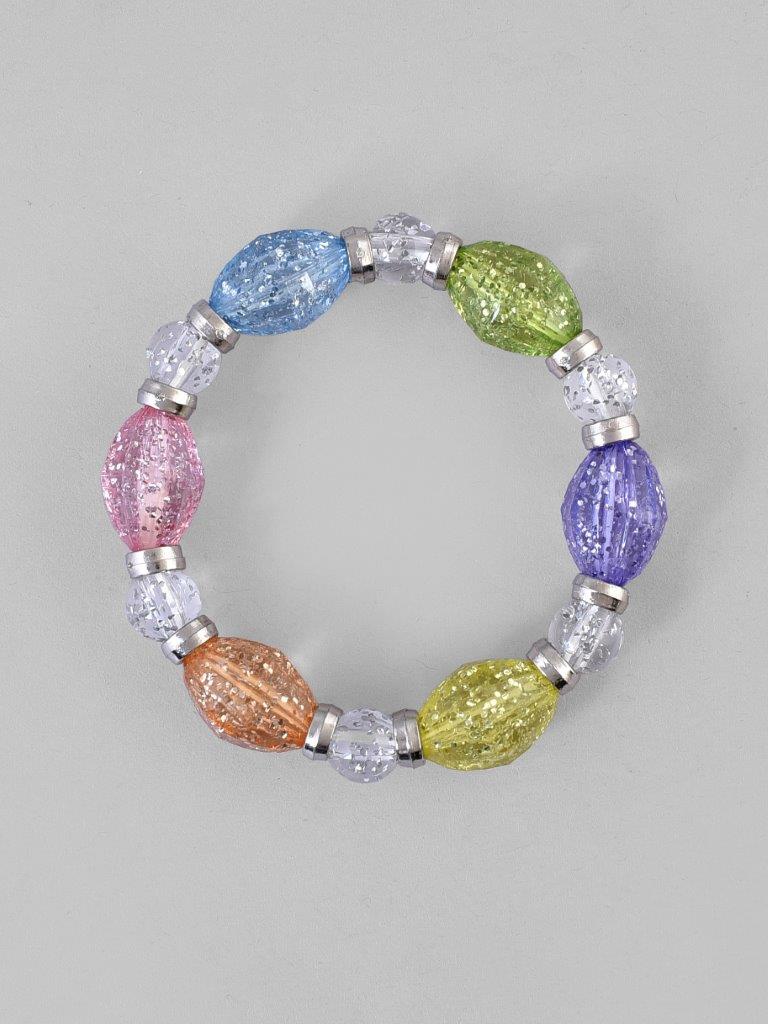 VOJ Multi Colour Beaded Elasticated Bracelet - Distacart