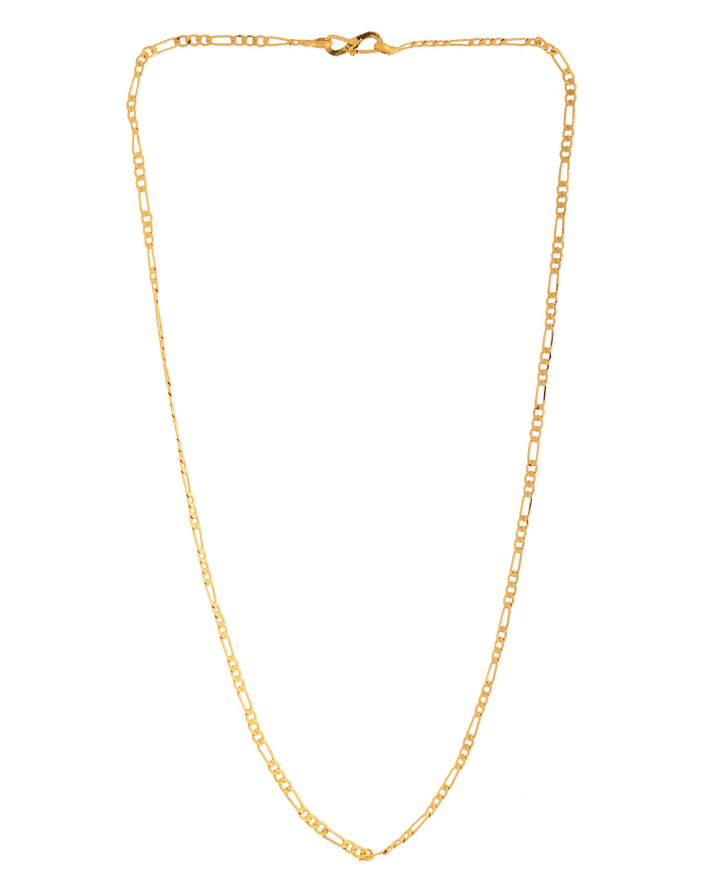 VOJ Women Stainless Steel Gold Polished Minimal Figaro Link Chain - Distacart