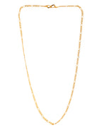 VOJ Women Stainless Steel Gold Polished Minimal Figaro Link Chain - Distacart