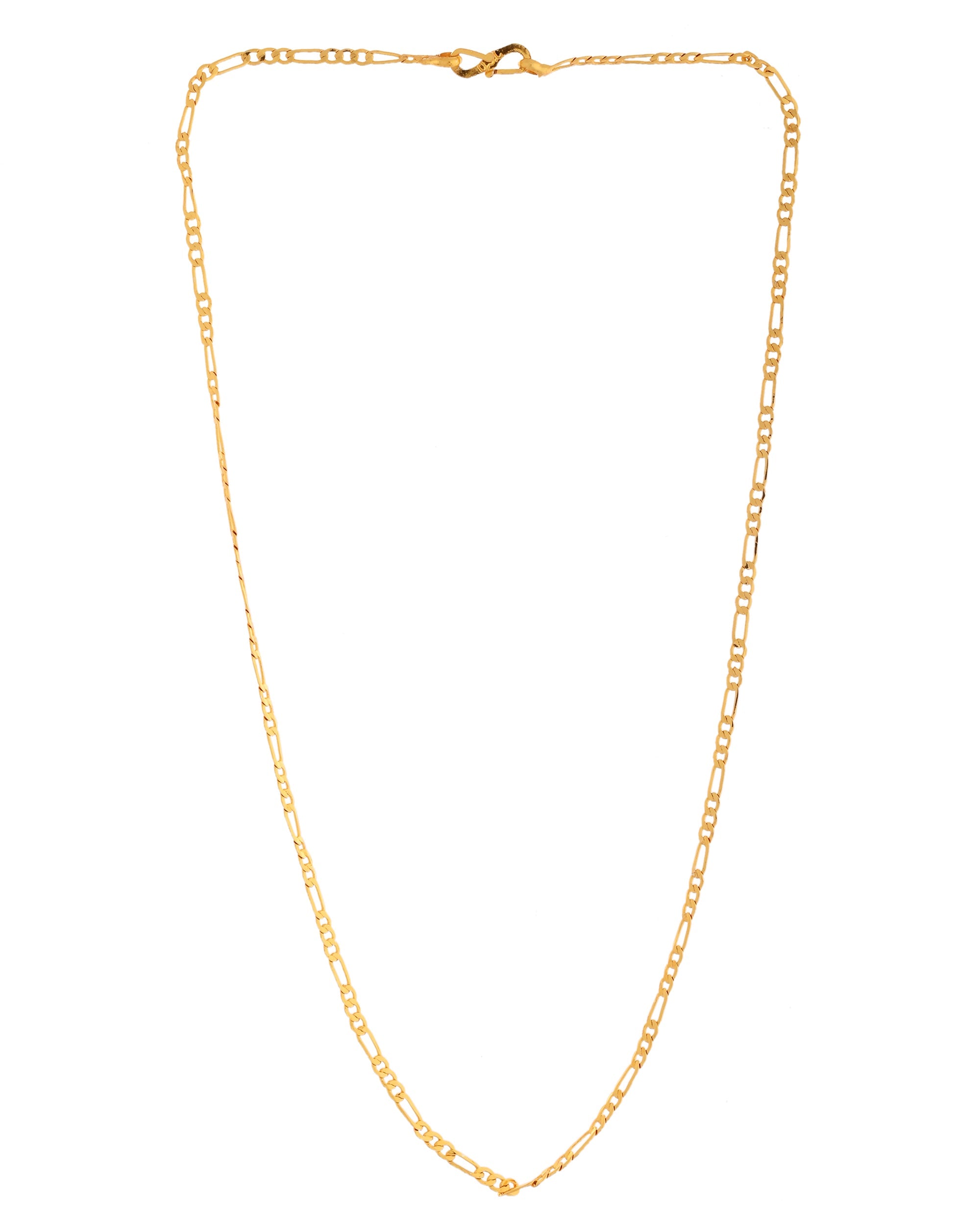 VOJ Women Stainless Steel Gold Polished Minimal Figaro Link Chain - Distacart