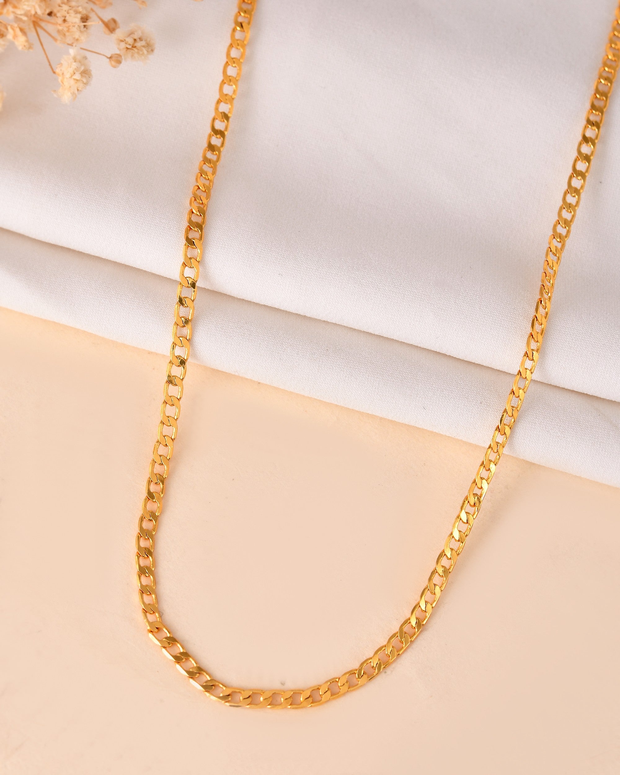 VOJ Stainless Steel Gold Polished Minimal Link Chain For Women - Distacart