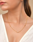 VOJ Gold Polished Star Shaped Minimal Chain For Women - Distacart