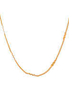 VOJ Women Stainless Steel Gold Polished Minimal Pipe Chain - Distacart