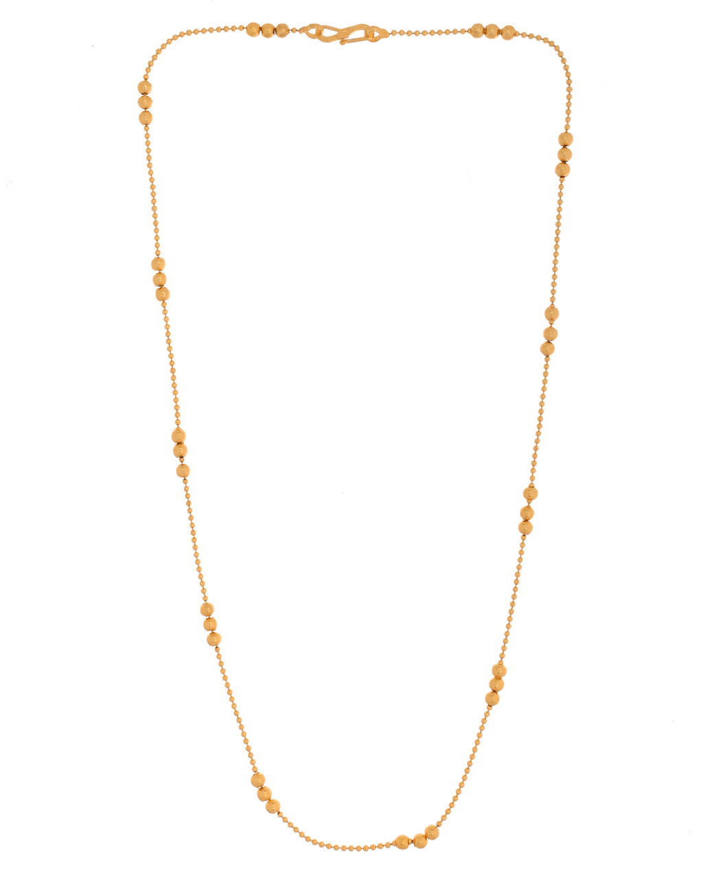 VOJ Women Gold Polished Stainless Steel Minimal Ball Chain - Distacart