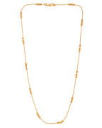 VOJ Women Gold Polished Stainless Steel Minimal Ball Chain - Distacart