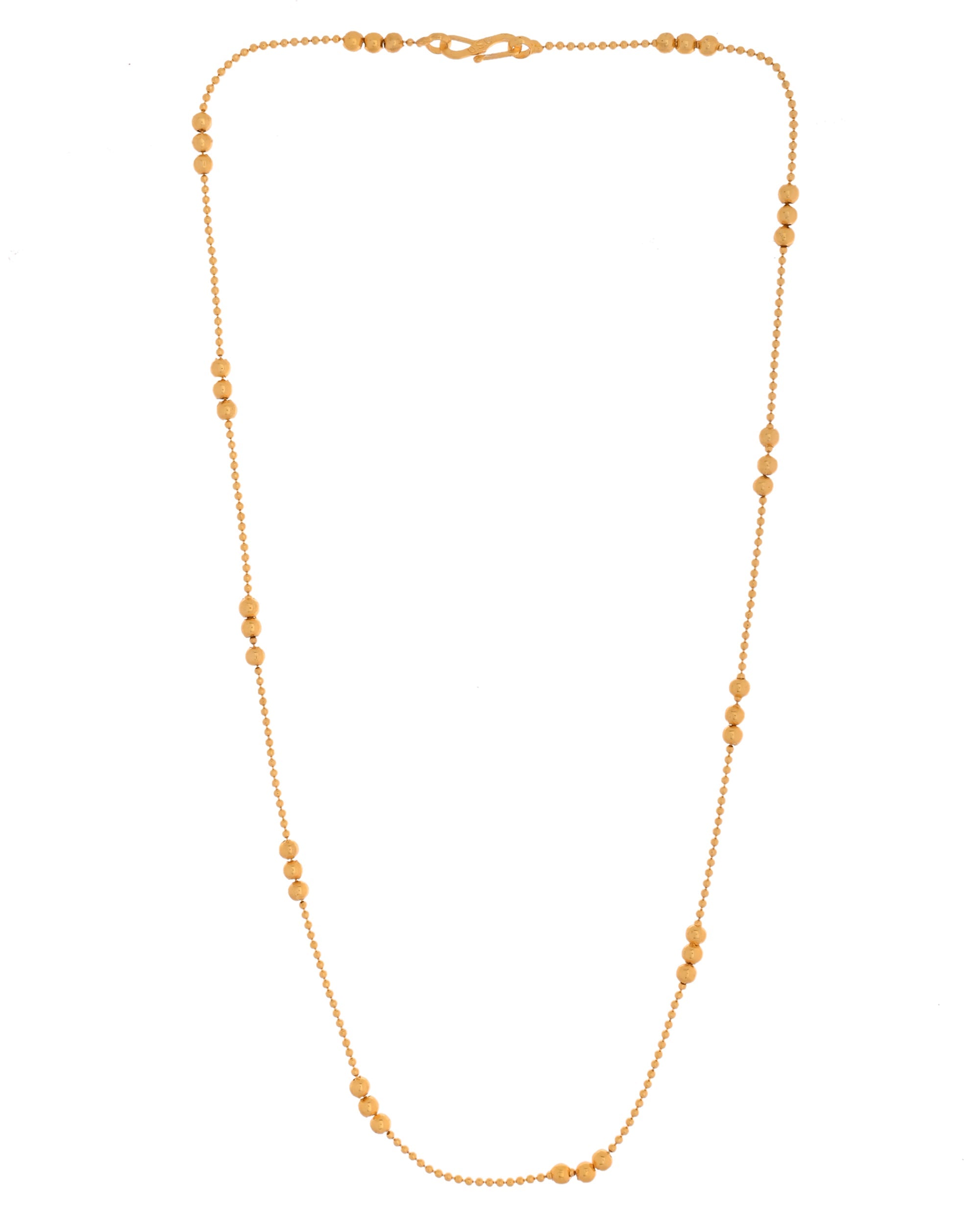VOJ Women Gold Polished Stainless Steel Minimal Ball Chain - Distacart