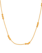 VOJ Women Gold Polished Stainless Steel Minimal Ball Chain - Distacart