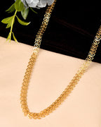 VOJ Women Gold Polished Stainless Steel Minimal Leaf Chain - Distacart