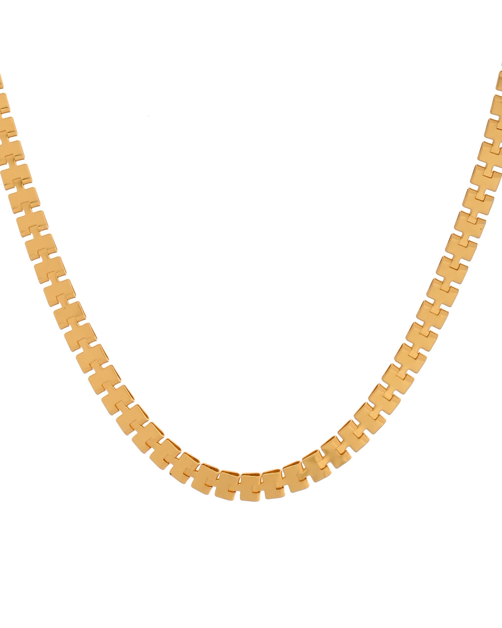 VOJ Women Gold Polished Stainless Steel Elegant Link Chain - Distacart
