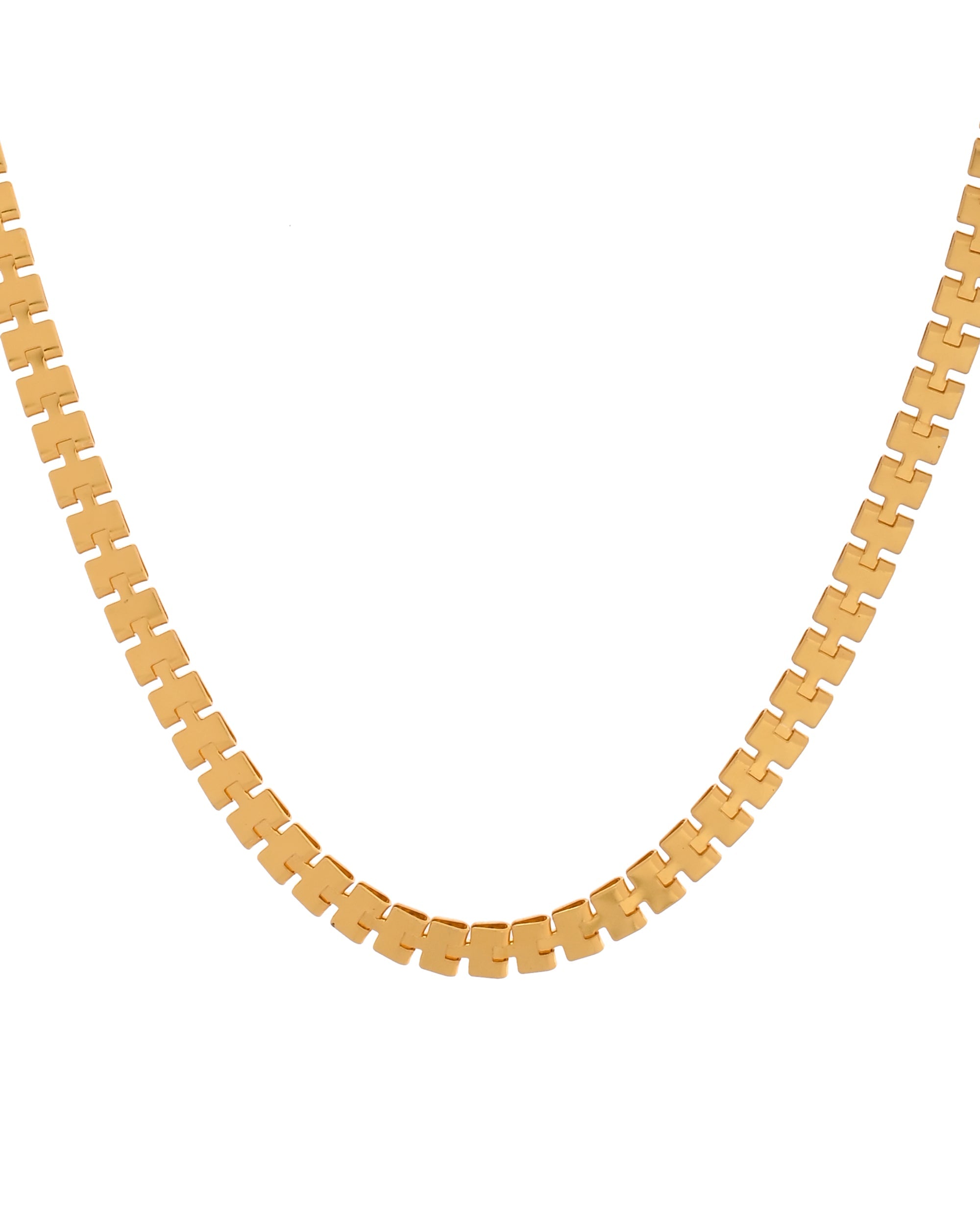 VOJ Women Gold Polished Stainless Steel Elegant Link Chain - Distacart