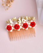VOJ Rose Embellished Comb Pin