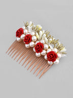 VOJ Rose Embellished Comb Pin