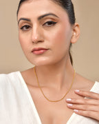 VOJ Women Gold Polished Stainless Steel Ball Chain - Distacart
