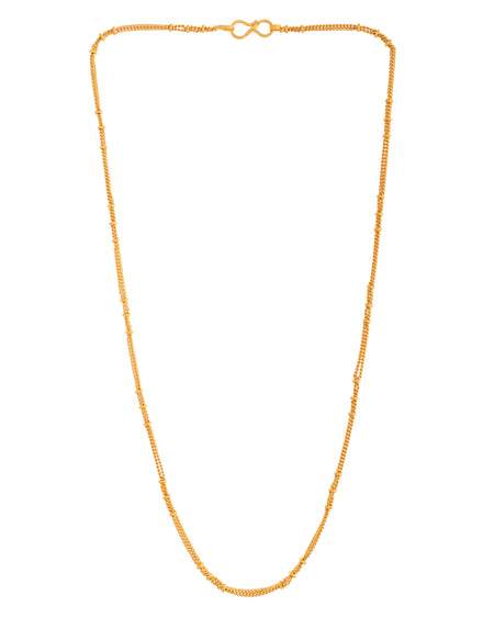 VOJ Women Gold Polished Stainless Steel Ball Chain