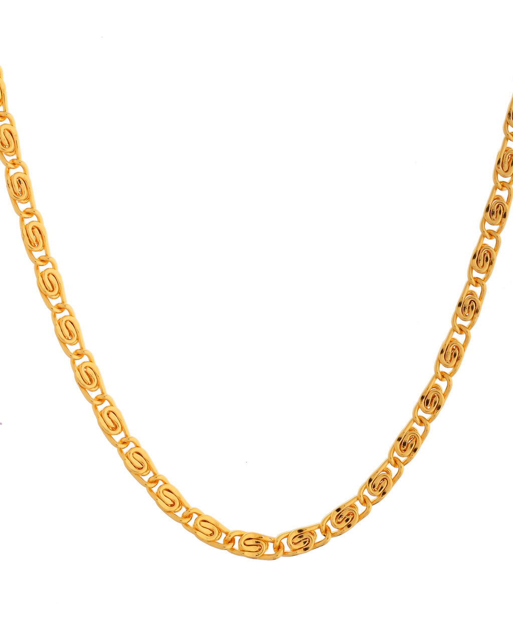 VOJ Gold Polished Minimal Chain For Women - Distacart
