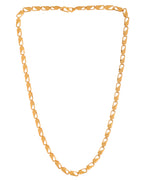 VOJ Gold Polished Biscuit Shaped Minimal Chain - Distacart