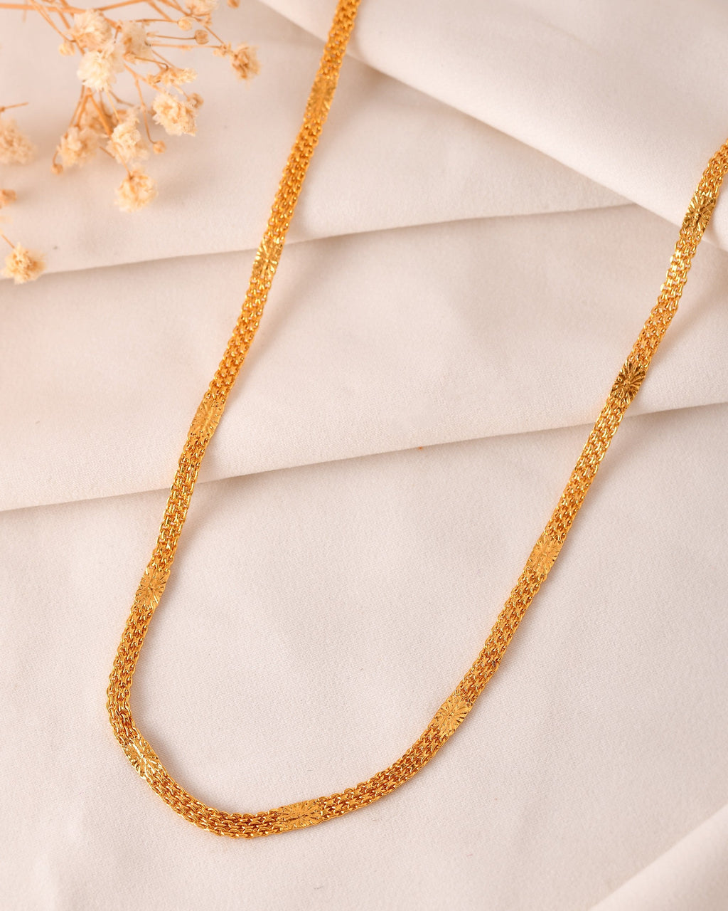 VOJ Gold Polished Classic Stainless Steel Chain - Distacart