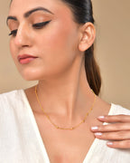 VOJ Gold Polished Minimal Stainless Steel Chain - Distacart
