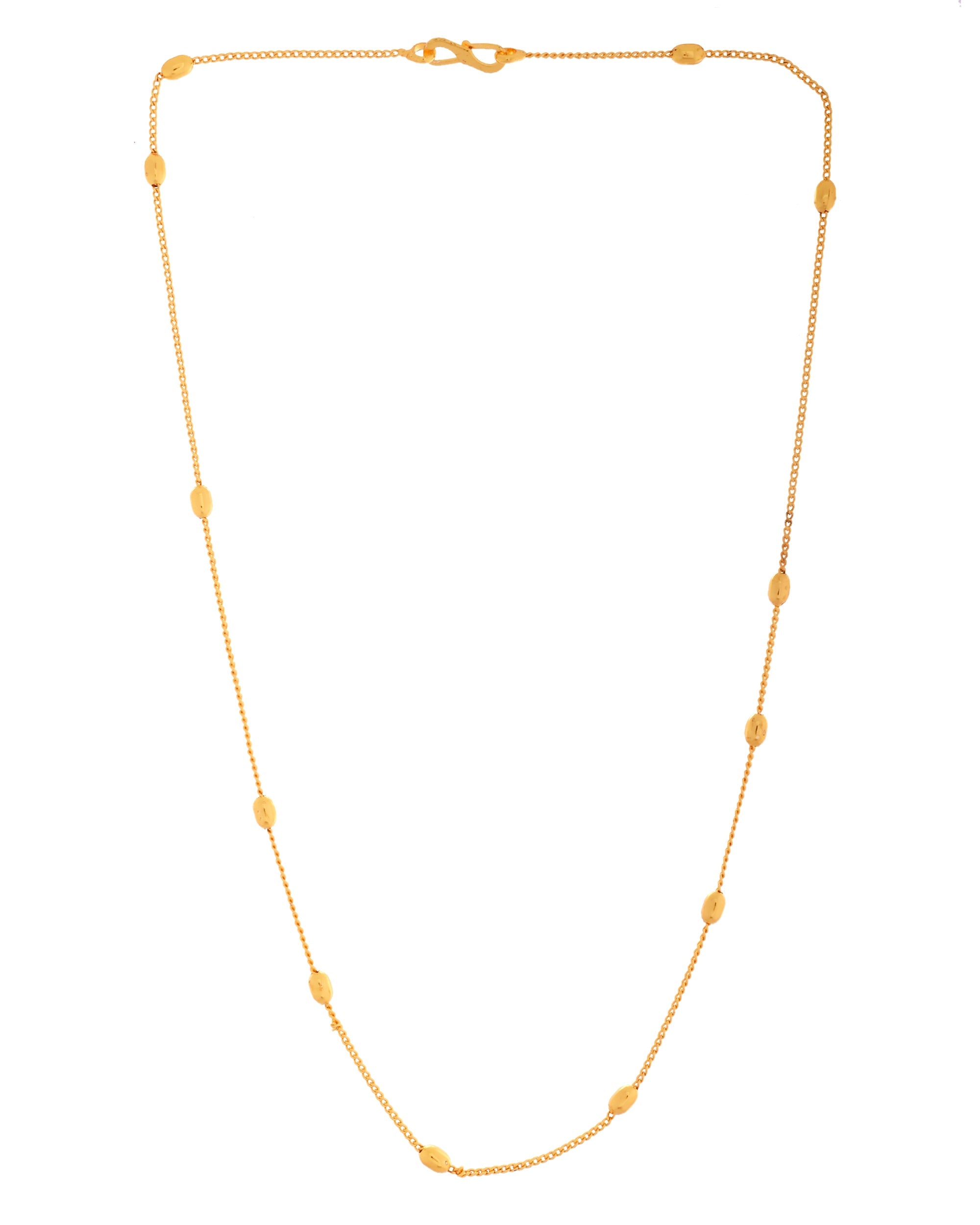 VOJ Gold Polished Minimal Stainless Steel Chain - Distacart