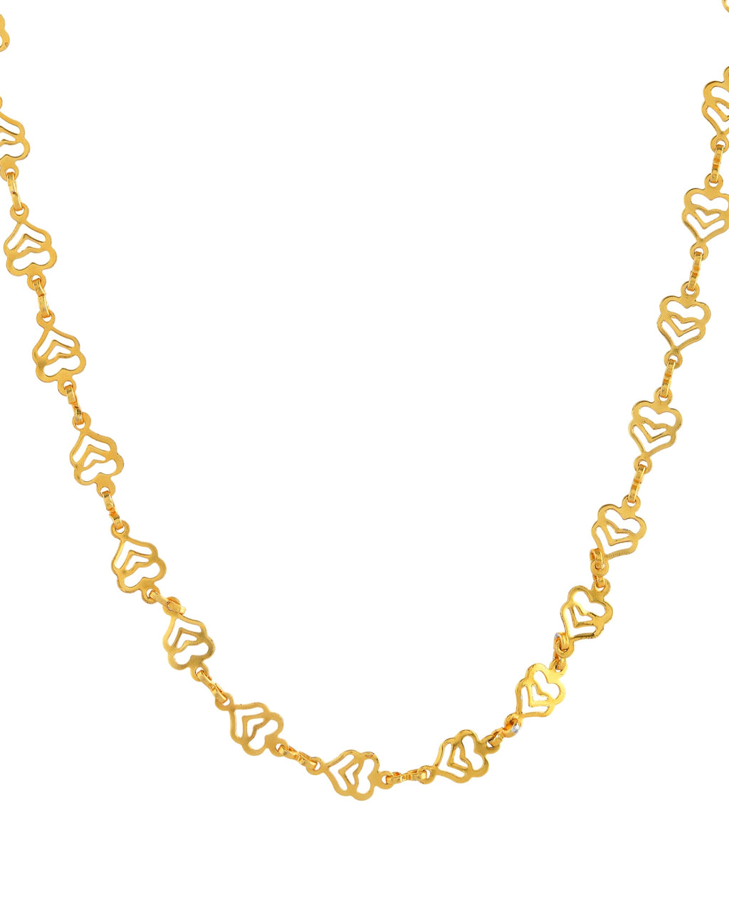 VOJ Gold Polished Elegant Designer Classic Chain - Distacart