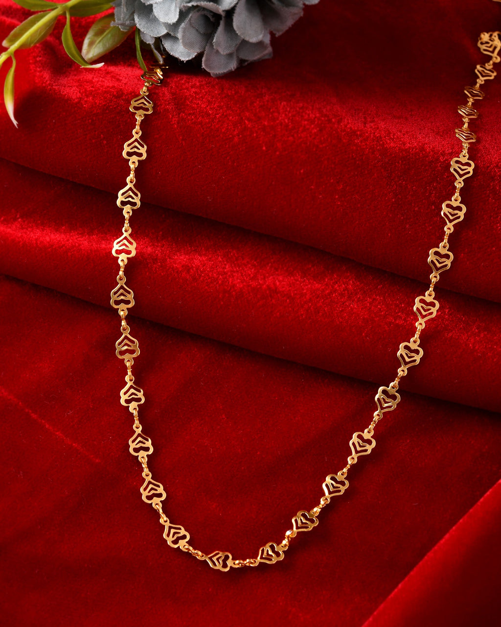 VOJ Gold Polished Elegant Designer Classic Chain - Distacart