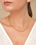 VOJ Gold Polished Ball Shaped Minimal Chain For Women - Distacart