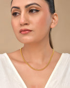 VOJ Gold Polished Ball Shaped Minimal Chain For Women - Distacart