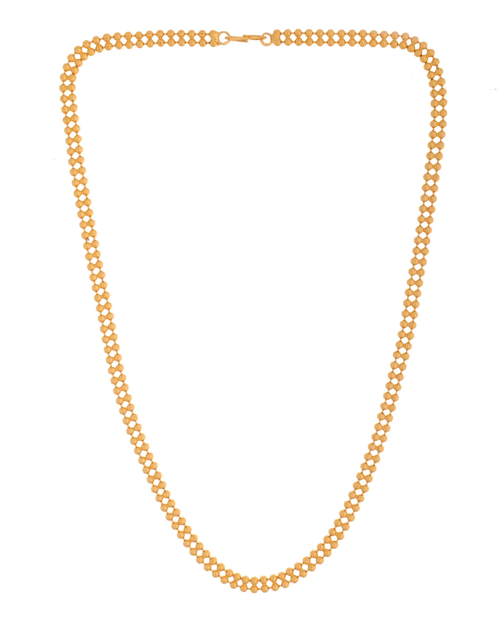 VOJ Gold Polished Ball Shaped Minimal Chain For Women - Distacart