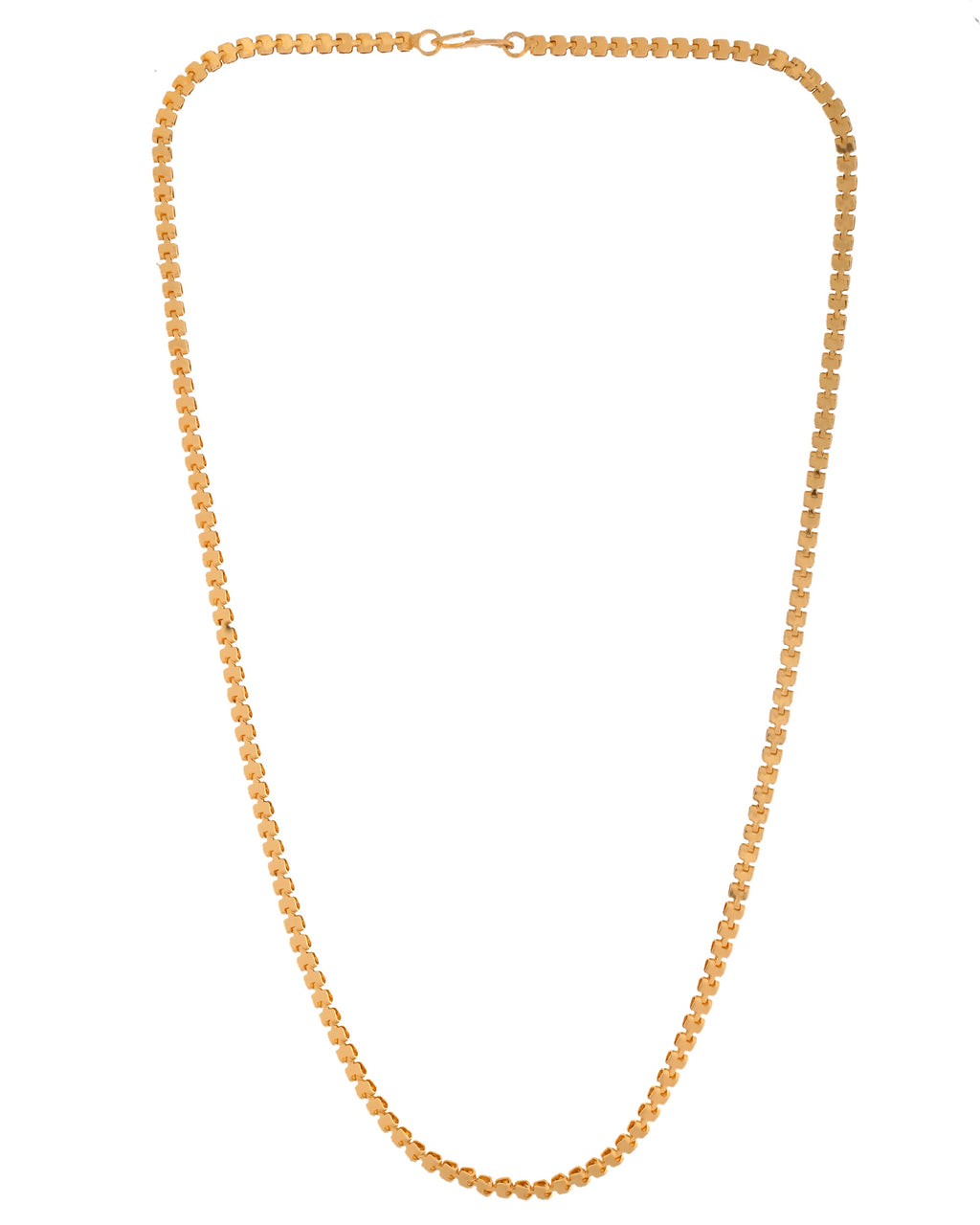 VOJ Women Gold Polished Classic Linked Chain - Distacart